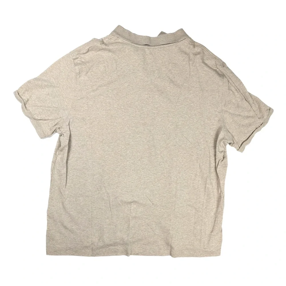 Banana Republic Cream‎ Beige 1/4 Button Short Sleeve Polo Men's Size XL